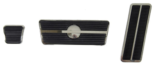 Pedal Pad & Trim Kit - Automatic Transmission with Disc Brakes - 69-81 Camaro Firebird; 69-74 Nova