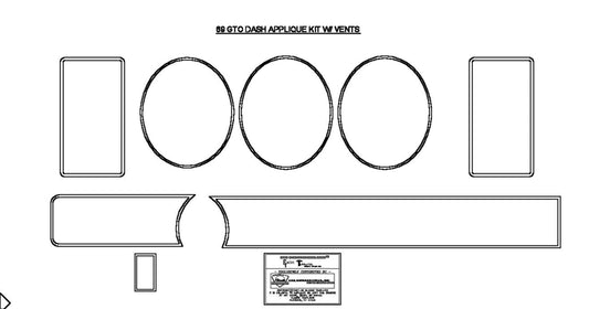 Dash Instrument Bezel Applique - 69 GTO