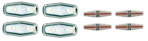 Seat Back Emblems with Backing Plates - 68 Camaro