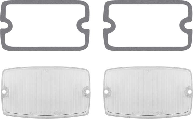 Park Lamp Lenses - with Gaskets - 4pc Set - 73-76 Plymouth A-Body