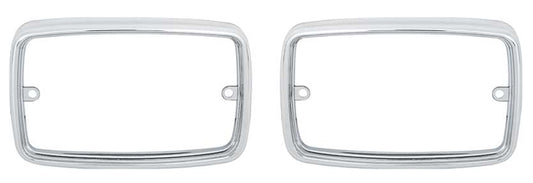Park Lamp Bezels - LH/RH Pair - 70-72 Valiant; 71-72 Scamp; 70-72 Duster (except Sharktooth grill)