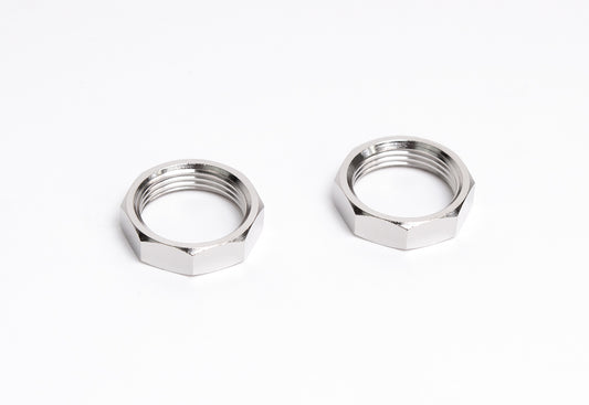 Wiper Hold Down Nut Set - Chrome - LH/RH Pair - 47-59 Chevy GMC Truck Suburban; 48-60 F100 F250 F350; 69-77 Bronco