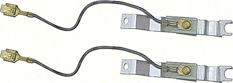 Horn Button Contacts with Wire Leads - Pair - 67 Chevy II; 67 Malibu-SS 396-El Camino Custom