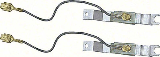 Horn Button Contacts with Wire Leads - Pair - 67 Chevy II; 67 Malibu-SS 396-El Camino Custom