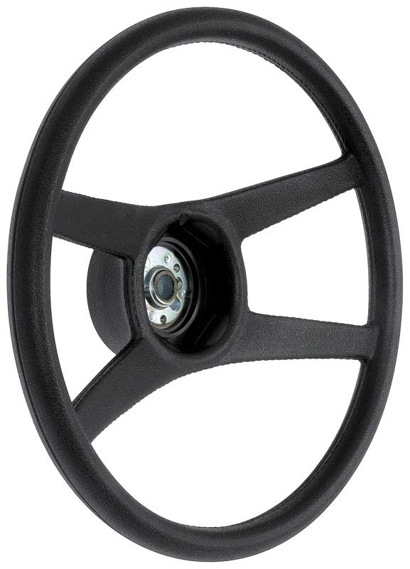 Steering Wheel - Black 4-Spoke Sport Wheel - 71-72 Nova; 75-76 Nova SS; 71-81 Camaro; 71-72 Chevelle Monte Carlo El Camino