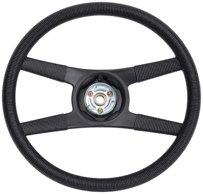 Steering Wheel - Black 4-Spoke Sport Wheel - 78-81 Camaro Z28 (rope wrapped style)