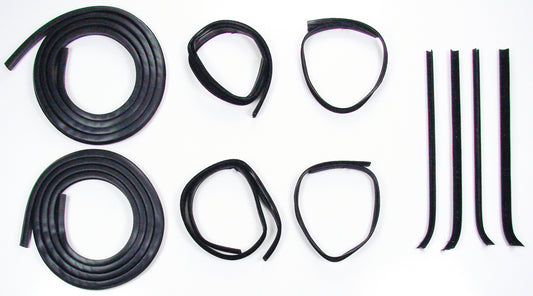 Front Door Seal Kit - 10pcs - Channels/Div Bars/Felts/Door Seals - 73-79 F100 F150 F250 F350 Pickup; 78-79 Bronco