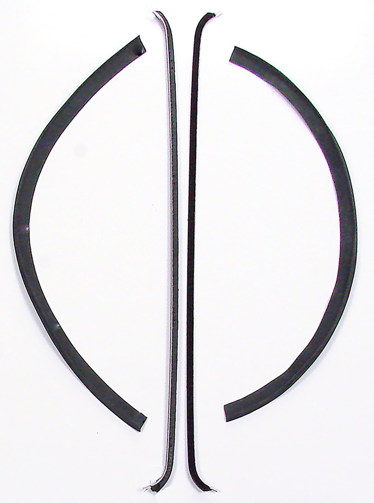 Front Door Beltline Window Felt Kit - 4pcs - 47-50 Chevy GMC Pickup Truck Suburban