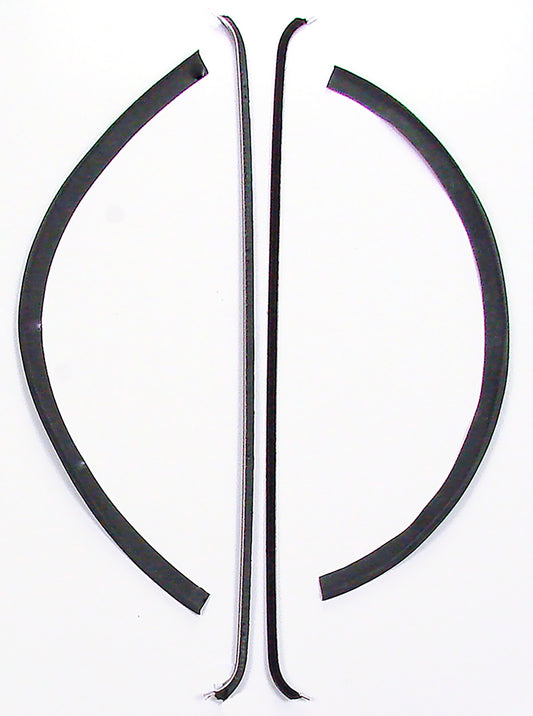 Front Door Beltline Window Felt Kit - 4pcs - 47-50 Chevy GMC Pickup Truck Suburban
