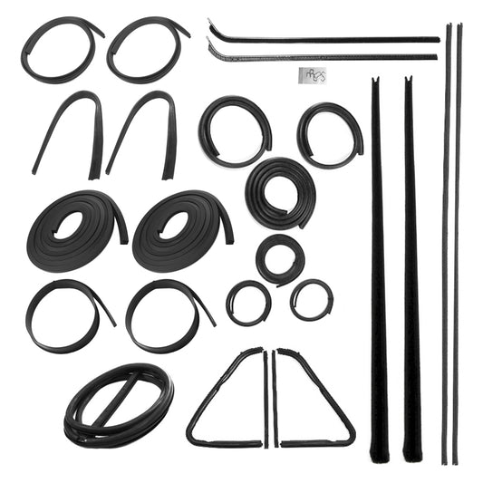 Weatherstrip Kit - Full - w/ Reveal Trim Groove - 13pcs - 51-53 Chevy GMC Pickup Truck