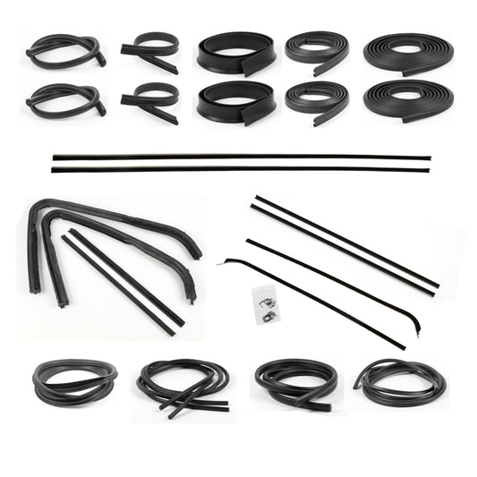Weatherstrip Kit - Full - w/ Reveal Trim Groove - 13pcs - 54-55 Chevy GMC Pickup Truck
