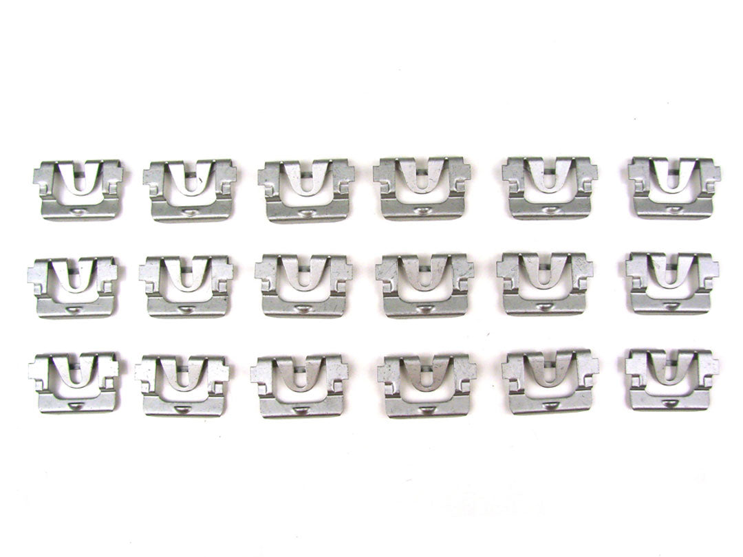 Rear Window Reveal Molding Clip Set - w/o Vinyl Top - 18pcs - 68-72 Chevelle 2dr Hardtop; Monte Carlo